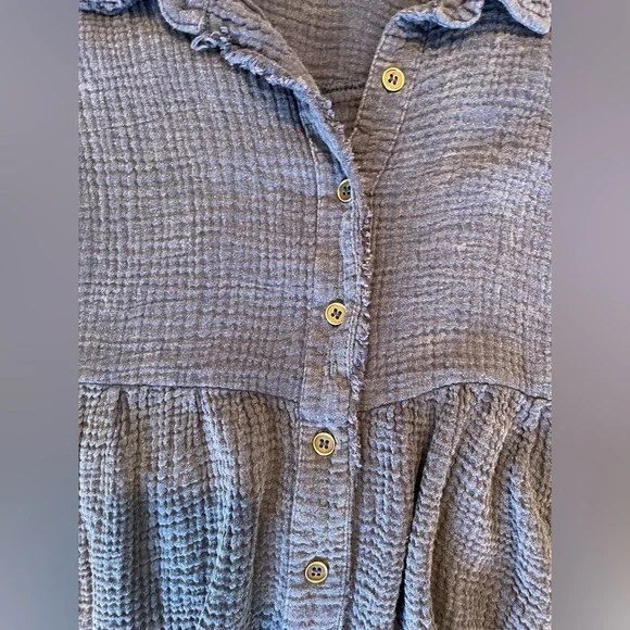 UMGEE Blue Button-Up Dress size small - Picture 6 of 7